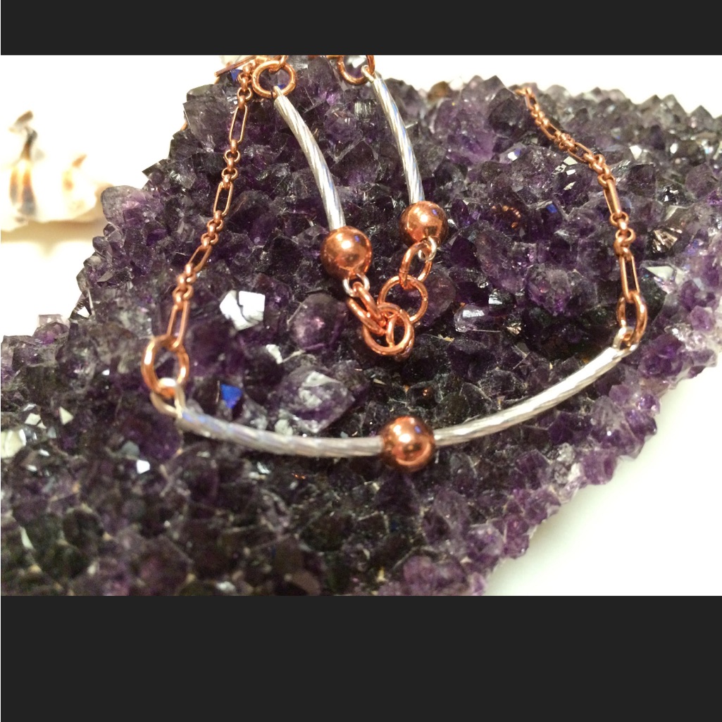 Rose Gold And Silver Tone Minimalist Jewelry Sets